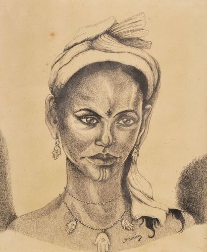 A. BONIX 

Portrait de femme

Dessin à l’encre de chine

signé

28 x 23 cm

