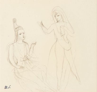 Marie LAURENCIN (1885-1956) 

Les fées

Crayon noir sur papier,

portant le cachet

de...