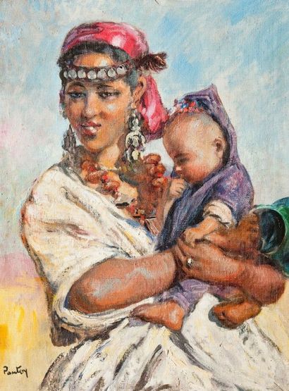Henri-Jean PONTOY (1888-1968) 

Mère et enfant

Toile, signée en bas à gauche

Composition...