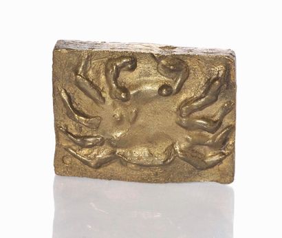 Presse papier 

en bronze à décor de crabe

