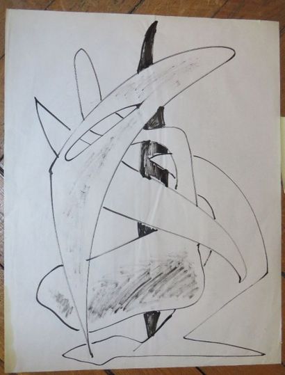 Jos DECOCK (1934-2010) Composition

Encre sur papier signé en bas à droite

56 x...