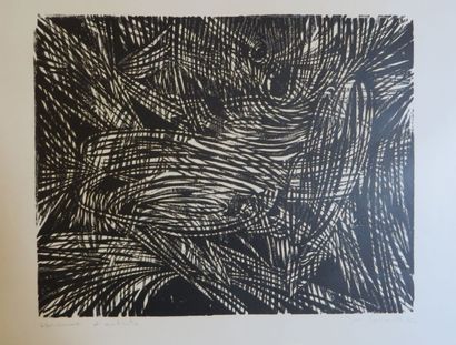 Jos DECOCK (1934-2010) Composition, 1962

Gravure en noir et blanc d’après un bois

Signé...