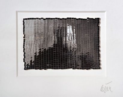 César (1921-1998) 

AUTOPORTRAIT, 1994

Photographie, découpée et tressée

sur carton...