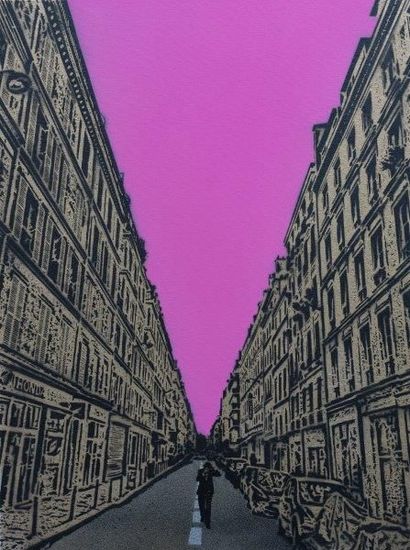 NICK WALKER (Britannique, né en 1969) 

Rue Amelot And the Importance Of Pink, 2015

Peinture...