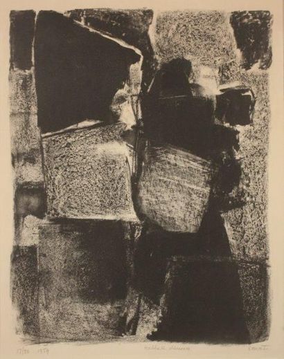 DONATI Enrico (1909-2008) 
Composition
Lithographie sur papier signé en bas à droite,...