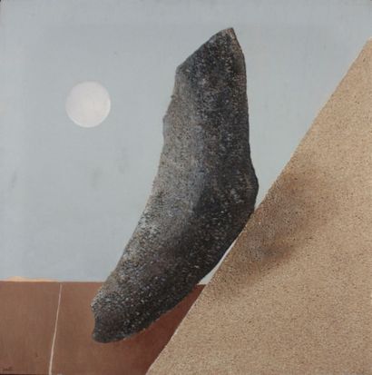DONATI Enrico (1909-2008) 
Moon Stone, 1978
Technique mixte sur toile signée en bas...