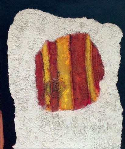 DONATI Enrico (1909-2008) 
Fire in Ice, 1962
Huile et matière sur toile, signée en...