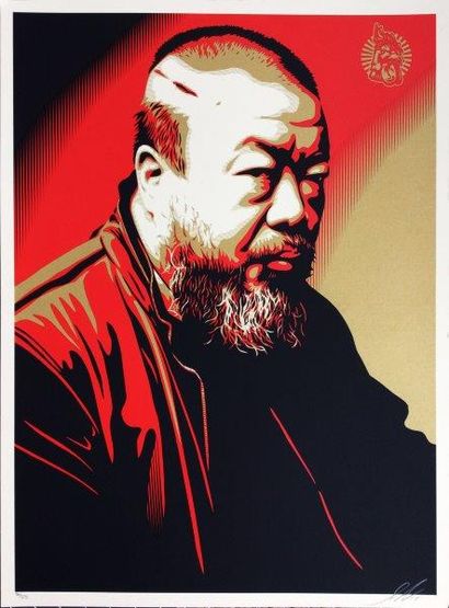 PRINT OBEY Portrait de Ai Wei Wei,2013

Sérigraphie en couleurs sur papier signé...