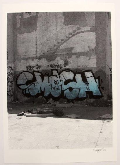 SMASH 137 (Suisse, né en 1979) Sans titre 2, 2014

Sérigraphie en couleurs sur papier...