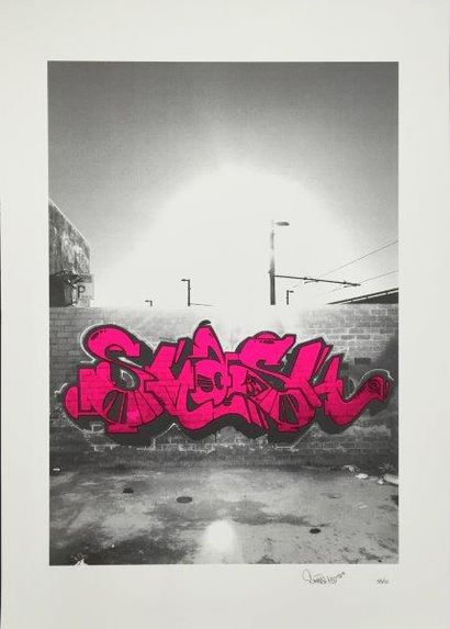 SMASH 137 (Suisse, né en 1979) Sans titre, 2010

Sérigraphie en couleurs sur papier...
