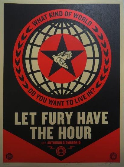 PRINT OBEY Let Fury Have The Hour, 2013

Sérigraphie en couleurs sur papier daté...