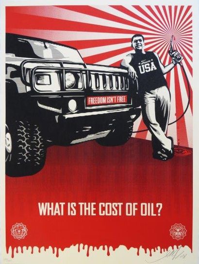PRINT OBEY What is The Cost of Oil, 2008

Sérigraphie en couleurs sur papier daté...