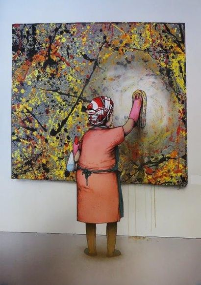 DRAN (DA MENTAL VAPORZ) (Français, né en 1980) A la manière de Jason Pollock
Impression...