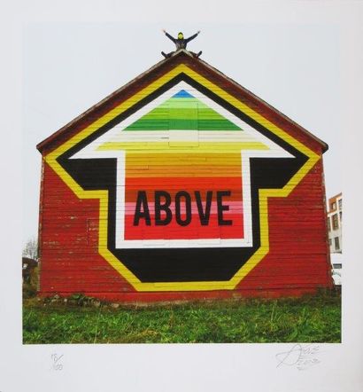 ABOVE (Américain, né en 1981) Funny Farm

Sérigraphie en couleurs sur papier signé...