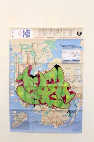 POEM (Américain, né en 1964) MAP, 2013
Marqueur sur plan de métro new-yorkais, signé...