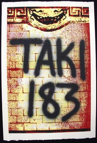 TAKI 183 (Américain, né en 1953) TAKI 183 (Américain, né en 1953)

Red Subway Tile,...