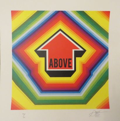 ABOVE (Américain, né en 1981) Arrow Pulse, 2014

Sérigraphie en couleurs sur papier,...