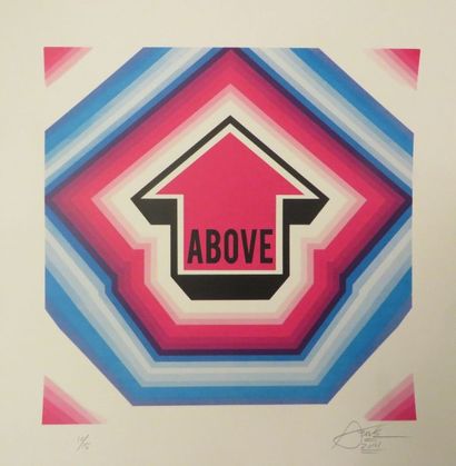 ABOVE (Américain, né en 1981) Arrow Pulse, 2014

Sérigraphie en couleurs sur papier,...