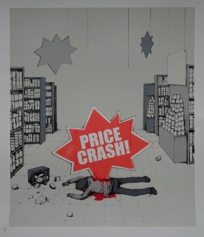 DRAN (Français, né 1979) Price crash, 2013

Sérigraphie en couleurs sur papier, numéroté...