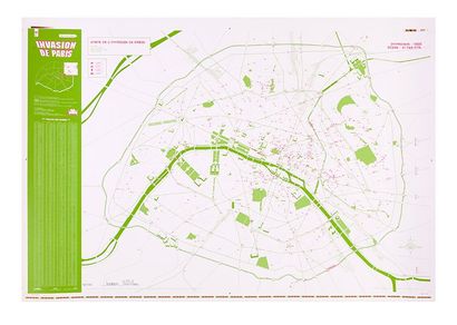 INVADER (Français, né en 1969) Map of Paris, 2011

Sérigraphie en couleurs sur papier...