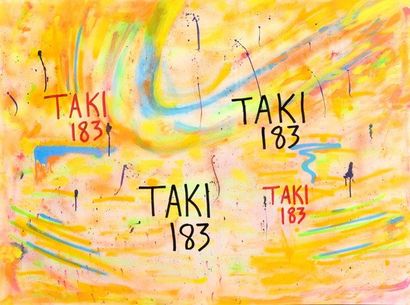 TAKI 183 (Américain, né en 1953) 

Sans titre, 2014

Peinture aérosol sur toile,...