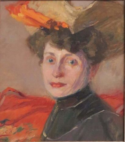 Charles BICHET ( 1863-1929) 

Femme au chapeau

Huile sur toile marouflée monogrammée...