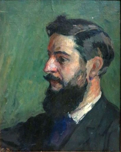 Charles BICHET ( 1863-1929) 

Portrait de Léon Jouhaux

Huile sur toile monogrammée46,5...