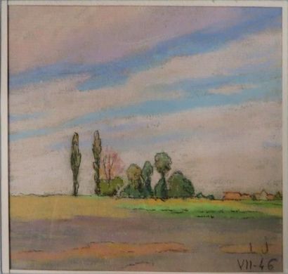 Léon JOUHAUD ( 1874-1950) 

Paysage, 1946

Pastel sur papier monogramméet daté VIII-46...