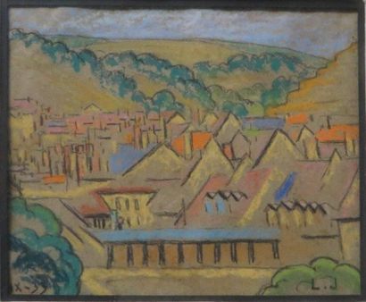 Léon JOUHAUD ( 1874-1950) 

Aubusson, 1933

Pastel sur papier monogrammé et daté...