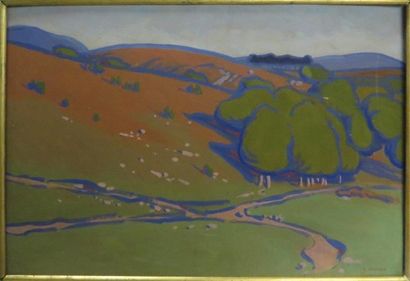 Léon JOUHAUD ( 1874-1950) 

Paysage valloné: Villedrenine, 1912

Huile sur carton...
