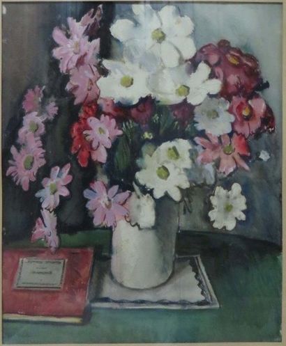 Charles BICHET ( 1863-1929) 

Bouquet de cosmos

technique mixte sur papier signé...