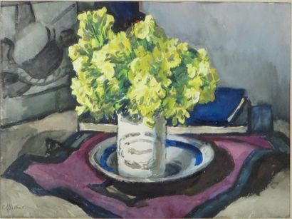 Charles BICHET ( 1863-1929) 

Bouquet de fleurs jaunes

Technique mixte sur papier...