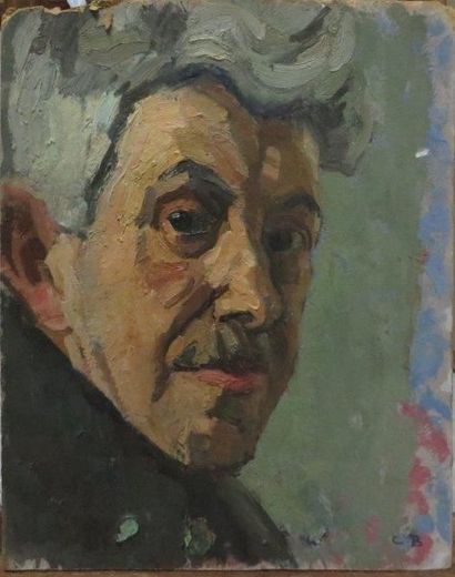 Charles BICHET ( 1863-1929) 

Autoportrait

Huile sur carton monogrammé en bas à...