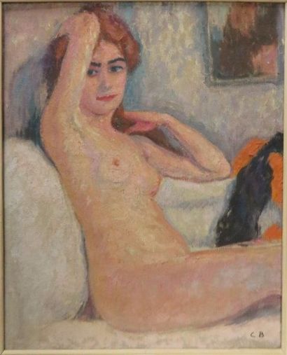 Charles BICHET ( 1863-1929) 

Nu, étuide, 1913

Huile sur toile monogrammée en bas...