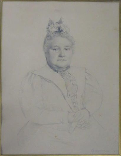 Charles BICHET ( 1863-1929) 

Portrait de femme, 1894

Mine de plomb sur papier signé...