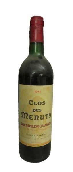 null 1 bouteille 


CLOS DES MENUTS 1974


(T.L.B)


Saint-Émilion Grand Cru