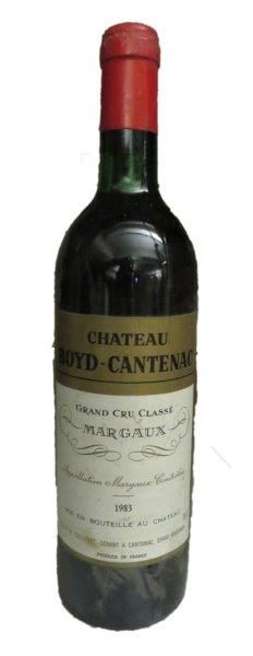 null 
1 bouteilles
CHÂTEAU BOYD CANTENAC 1983
GCC3 Margaux
(B.G; e.t.h légères; capsule...