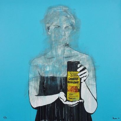 DOLK (né en 1979) Graffiti Remover, 2014

Acrylique sur toile datée et signée en...