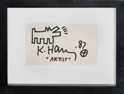 Keith Haring (1958-1990) Sans titre, 1987

Marker sur papier signé et daté en bas...