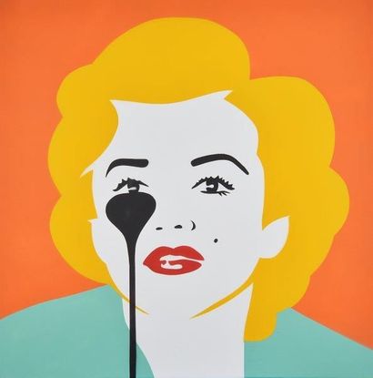 PURE EVIL (né en 1968) The Last Marilyn, 2015

Acrylique et pochoir sur toile titrée,...