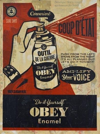 SHEPARD FAIREY Coup D’Etat, 2012 - HPM

Technique mixte et collage sur bois

signé...