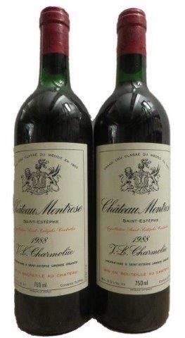 null 2 demi-bouteilles

CHÂTEAU MONTROSE 1988 

GCC2 Saint-Estèphe 

(1 H.E +, capsules...