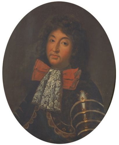 ECOLE FRANÇAISE DE LA FIN DU XVIIe SIÈCLE Portrait d'un Prince de Sang Huile sur...