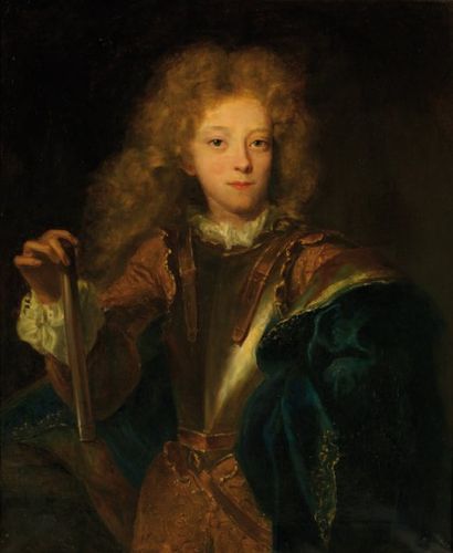 ATELIER DE RIGAUD Portrait de Crequy de Bonne, Duc de Lesdiguière Huile sur toile...