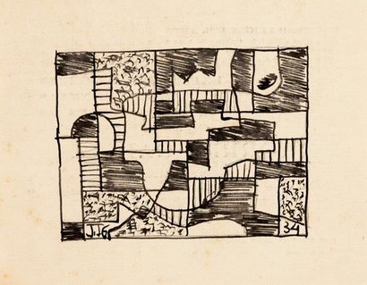 TORRES GARCIA Joaquin (1874-1949) 

Estructura, 1934

Encre et crayon sur papier...