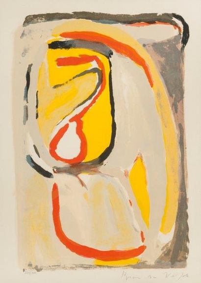 *VAN VELDE Bram (1895-1981) 

Matin, 1969

Lithographie en couleurs sur papier,

numéroté...