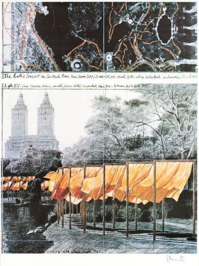 *CHRISTO, né en 1935 

The Gates, New York

Projet pour Central Park, New-York

Poster...