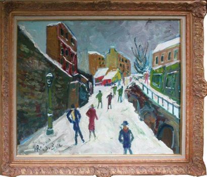 DUBUC Roland (1924-1998) 

Montmartre, rue Saint Vincent

Huile sur toile signée...