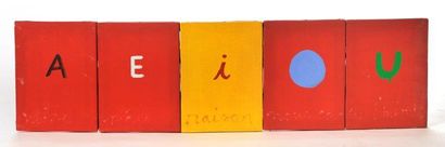 JONIER Marin 

Rimbaud en Amazonie, 1982

Cinq acryliques sur toile dans un

même...