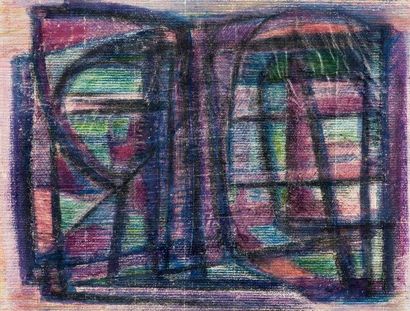 * L’ABBE MOREL (1908 - 1991) 

Composition

Crayon gras et pastel sur

papier signé...